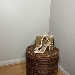 Cream strappy Heels